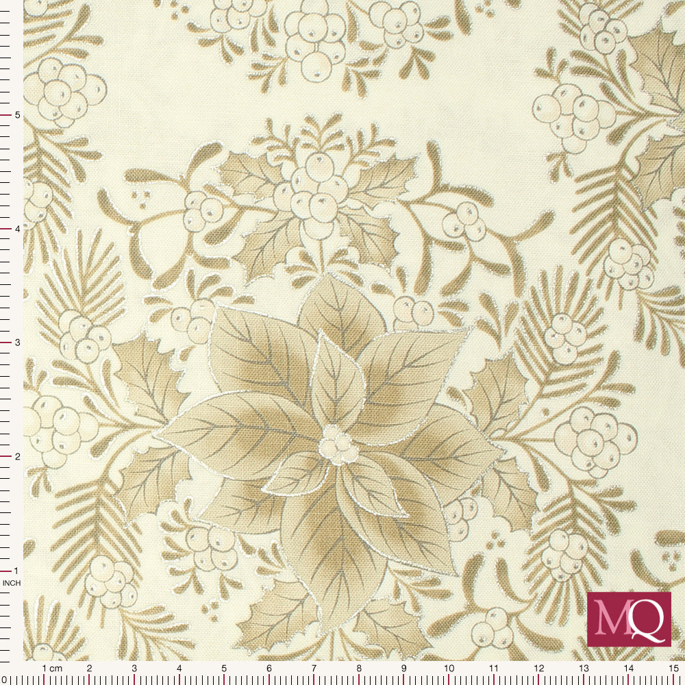 Holiday Flourish by Robert Kaufman -Festive Finery, Dove
