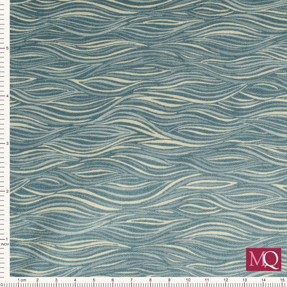 Driftwood by Makower -Ripple Blue