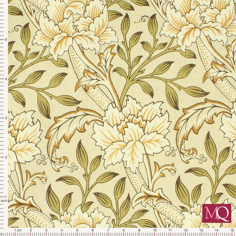 Morris Manor - by Barbara Brackman for Moda -Porcelain