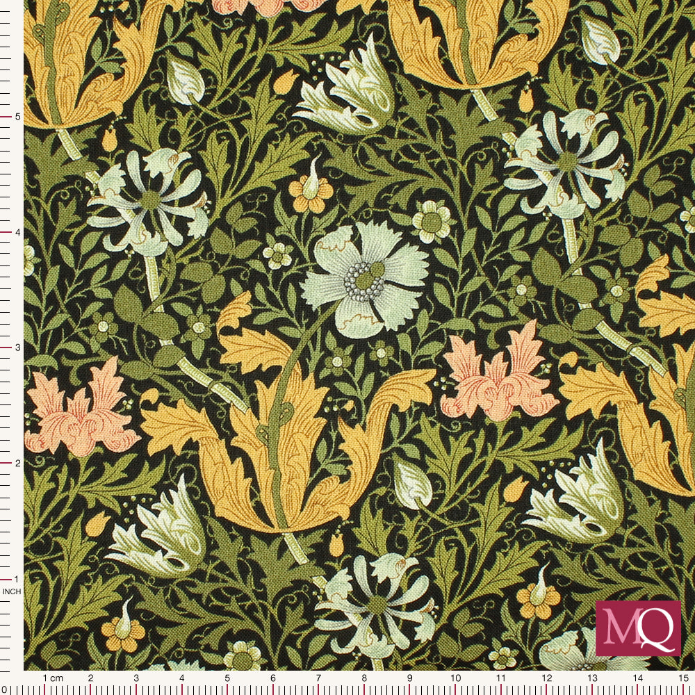 Morris Manor - by Barbara Brackman for Moda -Ebony