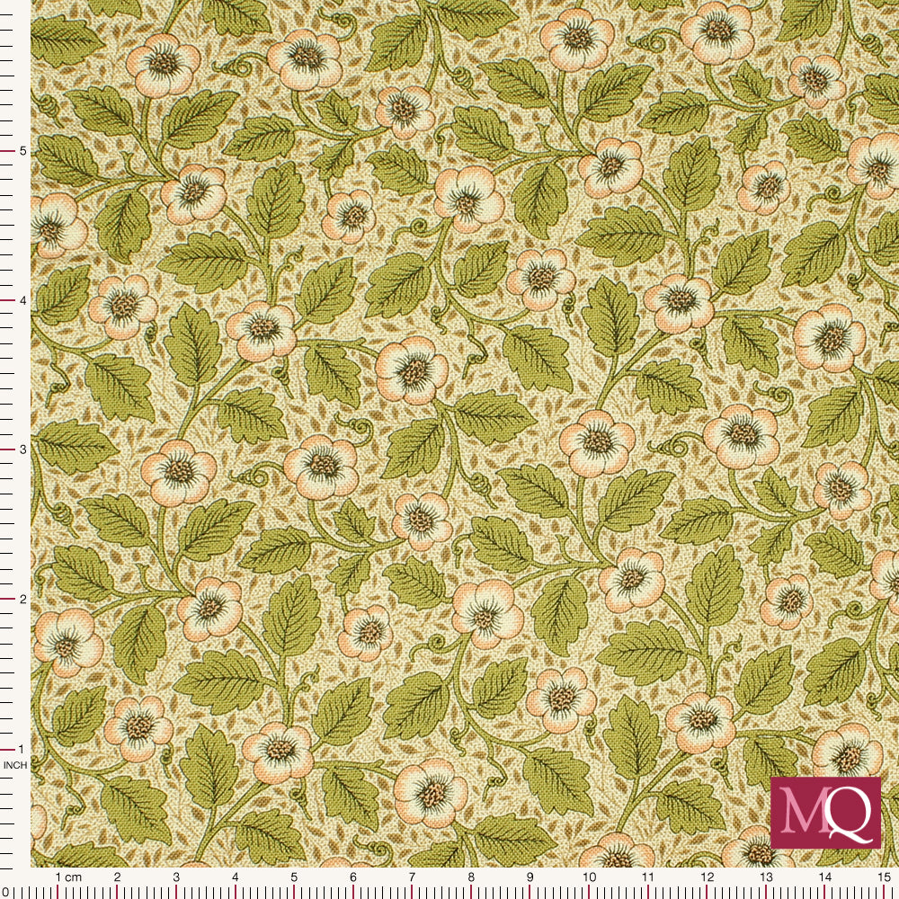 Morris Manor - by Barbara Brackman for Moda -Porcelain