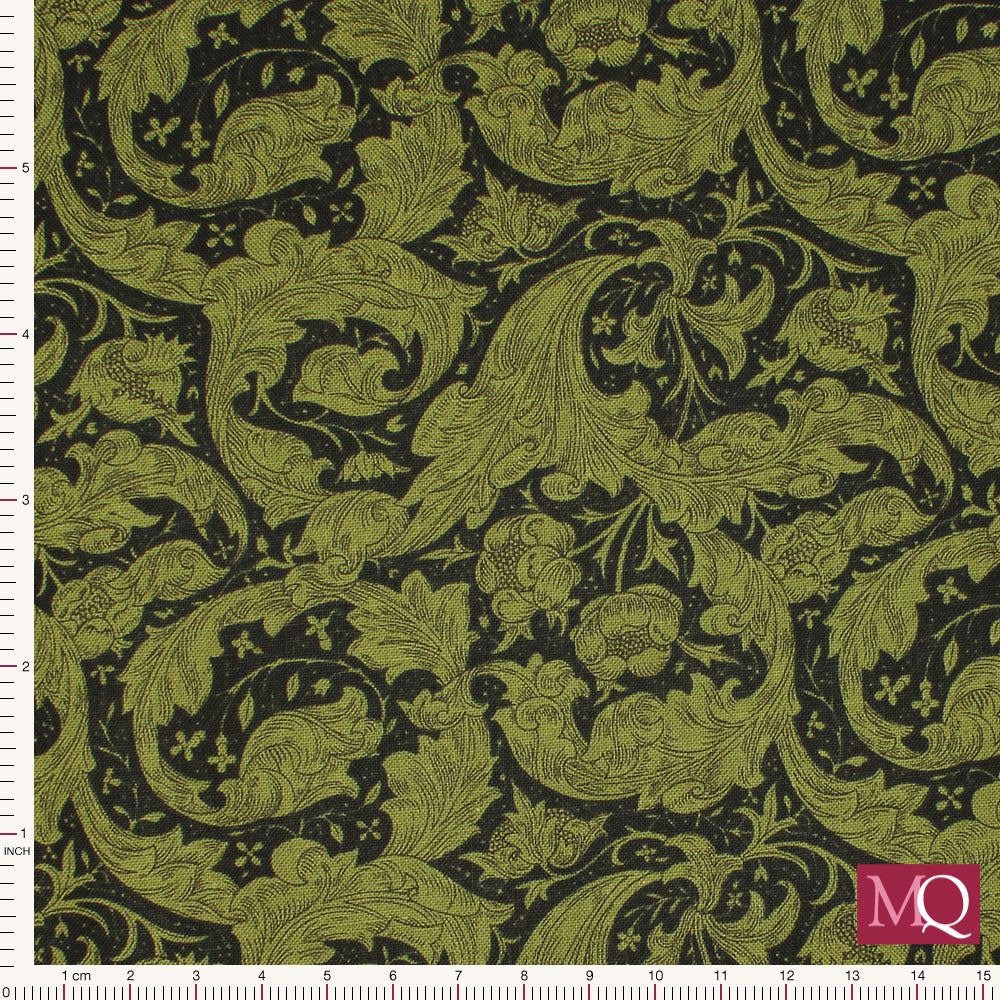Morris Manor - by Barbara Brackman for Moda -Ebony