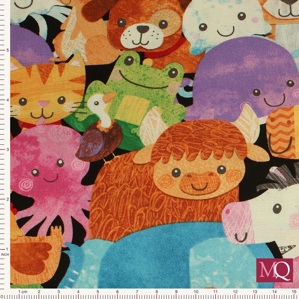 Noah and Friends Multi Collage by Lindsay Sagar for Blank Quilting