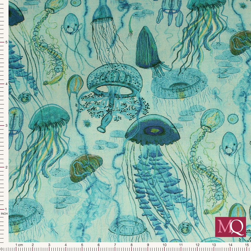 Deep Blue by Katherine Quinn for Windham Jellyfish Field Aqua