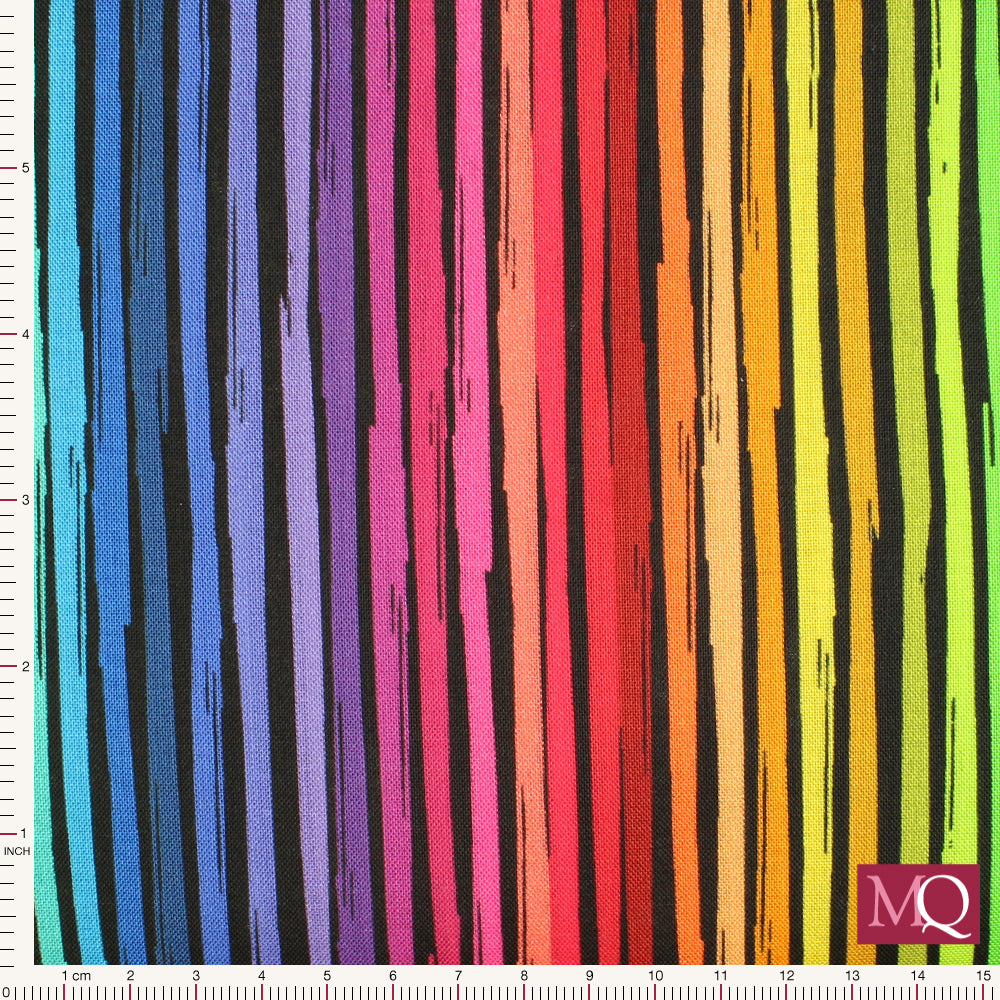 Petal Power by Chong A Hwang for Timeless Treasures - Brite Stripe