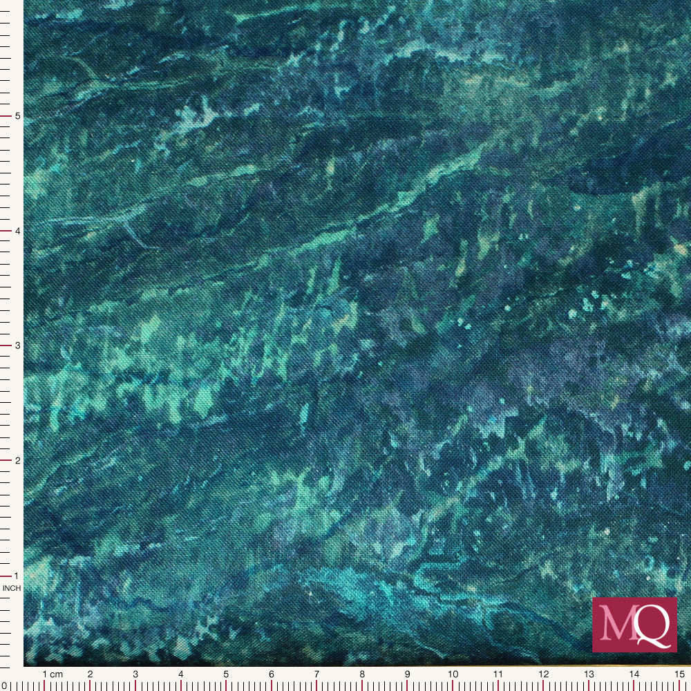 Shallows by Karen Nyberg for Robert Kaufman - Oceans Teal