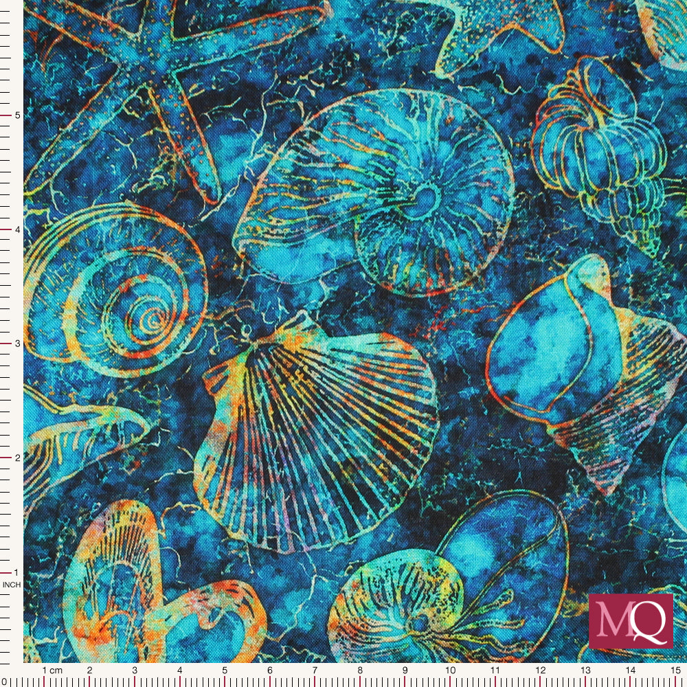 Oceana by QT Fabrics Sea Shells - £1.50/10cm