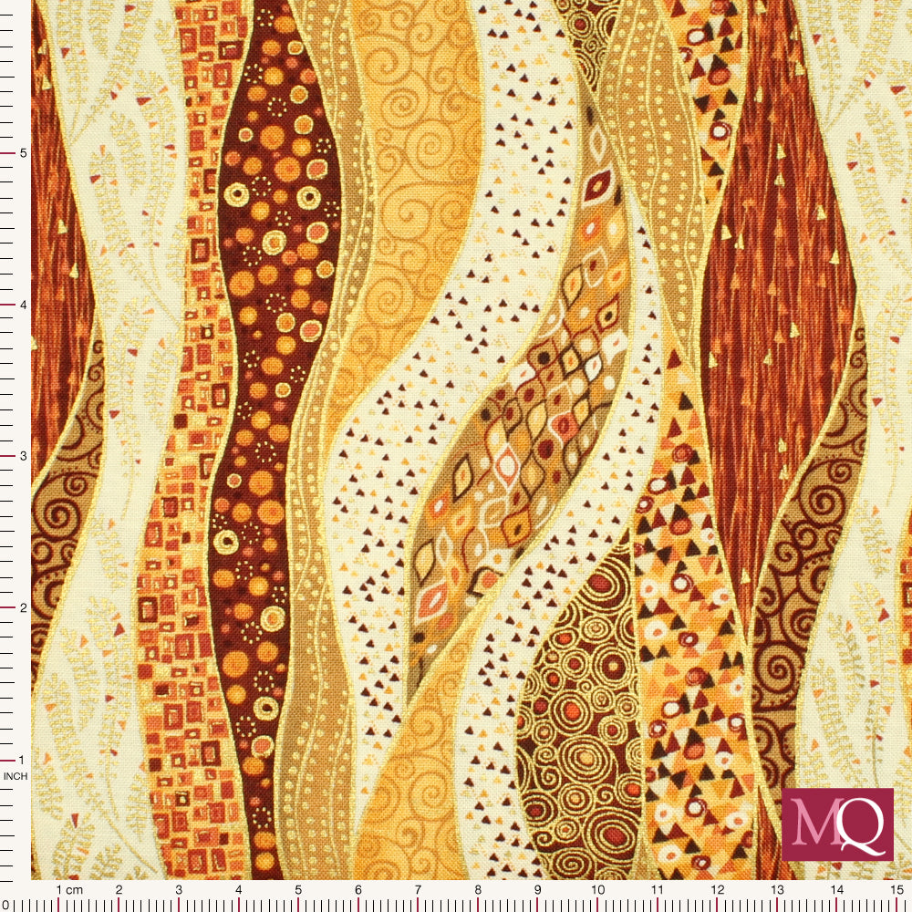 Golden Wave by Makower -Yellow
