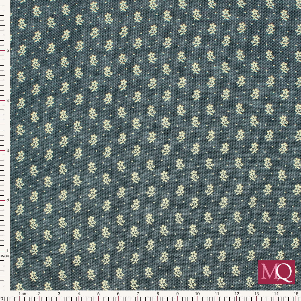 Bluebirds Nest by Kansas Troubles for Moda - mid Blue