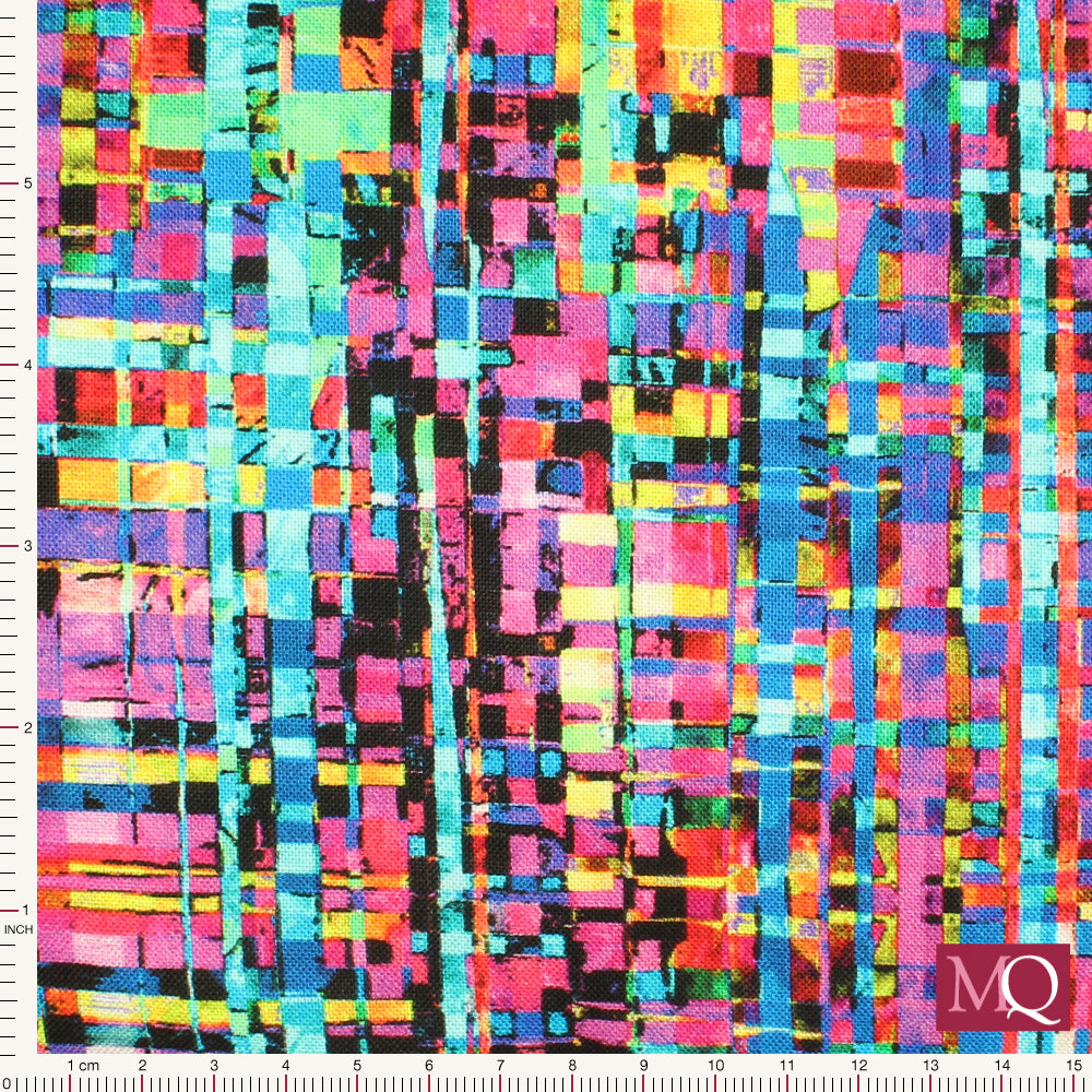 Multi Rainbow Plaids by Timeless Treasures - 108'' Wide