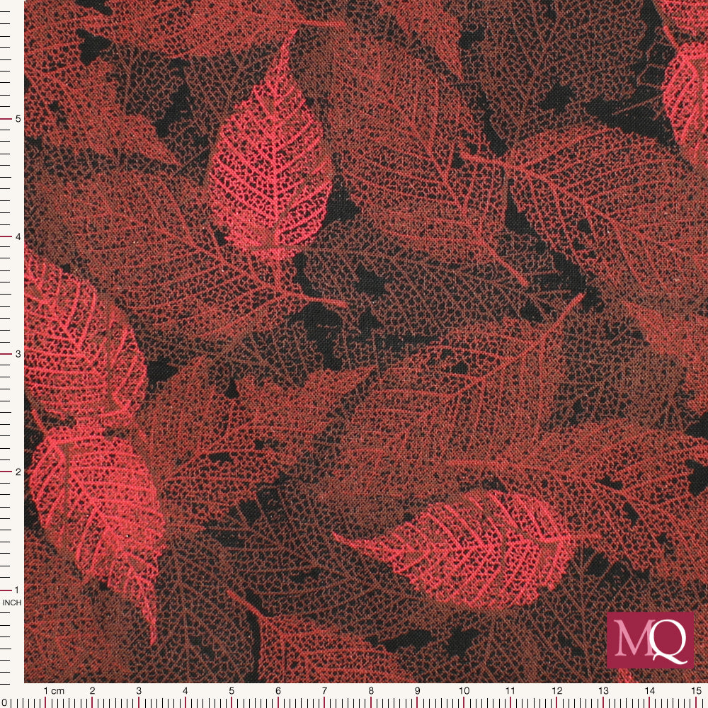 Dark Red Foliage Textured Leaves # FOLI4478-DR Remnant