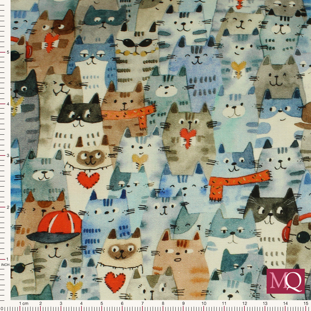 Cats Around Town by Sue Miano for Windham - Cats in Hats