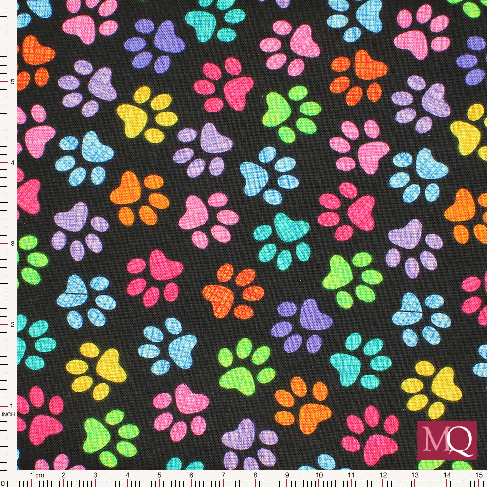 Paws by Timeless Treasures - Black