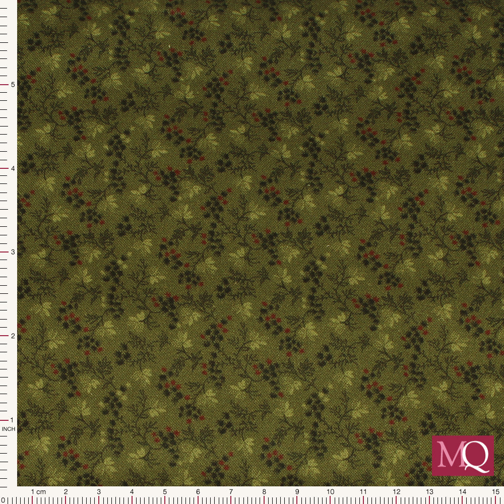 Pineberry Lane by Pam Buda for Marcus fabrics - Berries and Greens (Green)