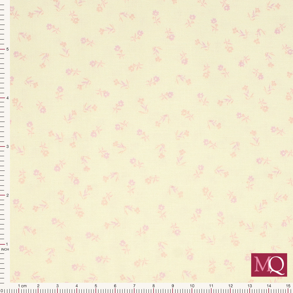 Petite Fleur by Makower - Sprig Cream