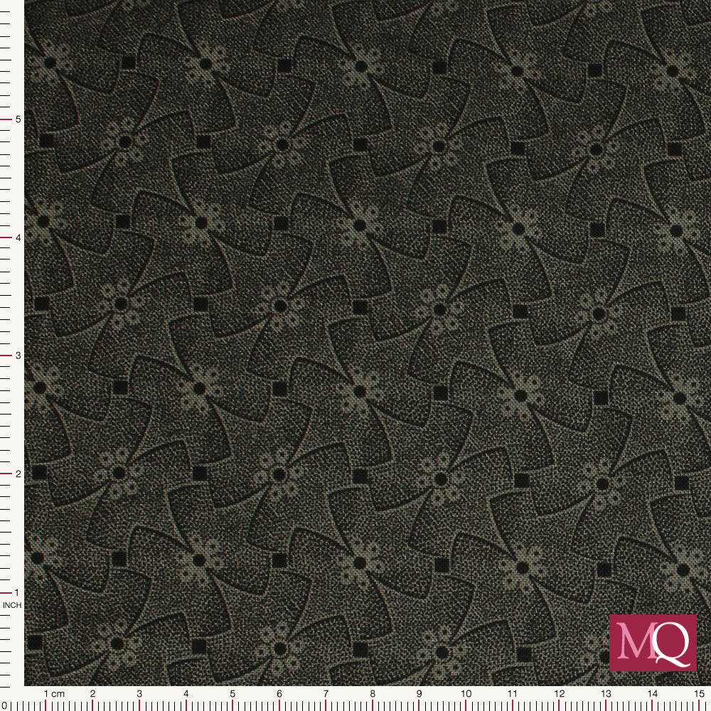 Nightfall by Andover Fabrics Whirly Gig Black