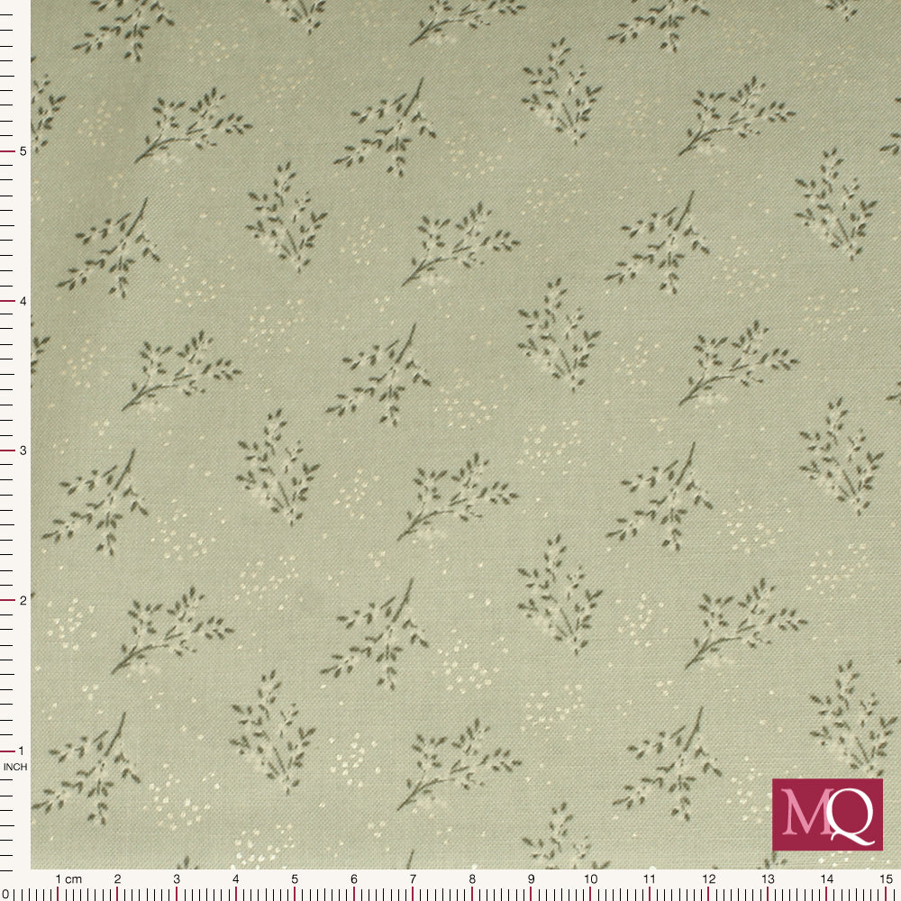 Winter's Garden by Cassandra Connolly for Lewis and Irene - Winter's Berry (Pale Aqua)