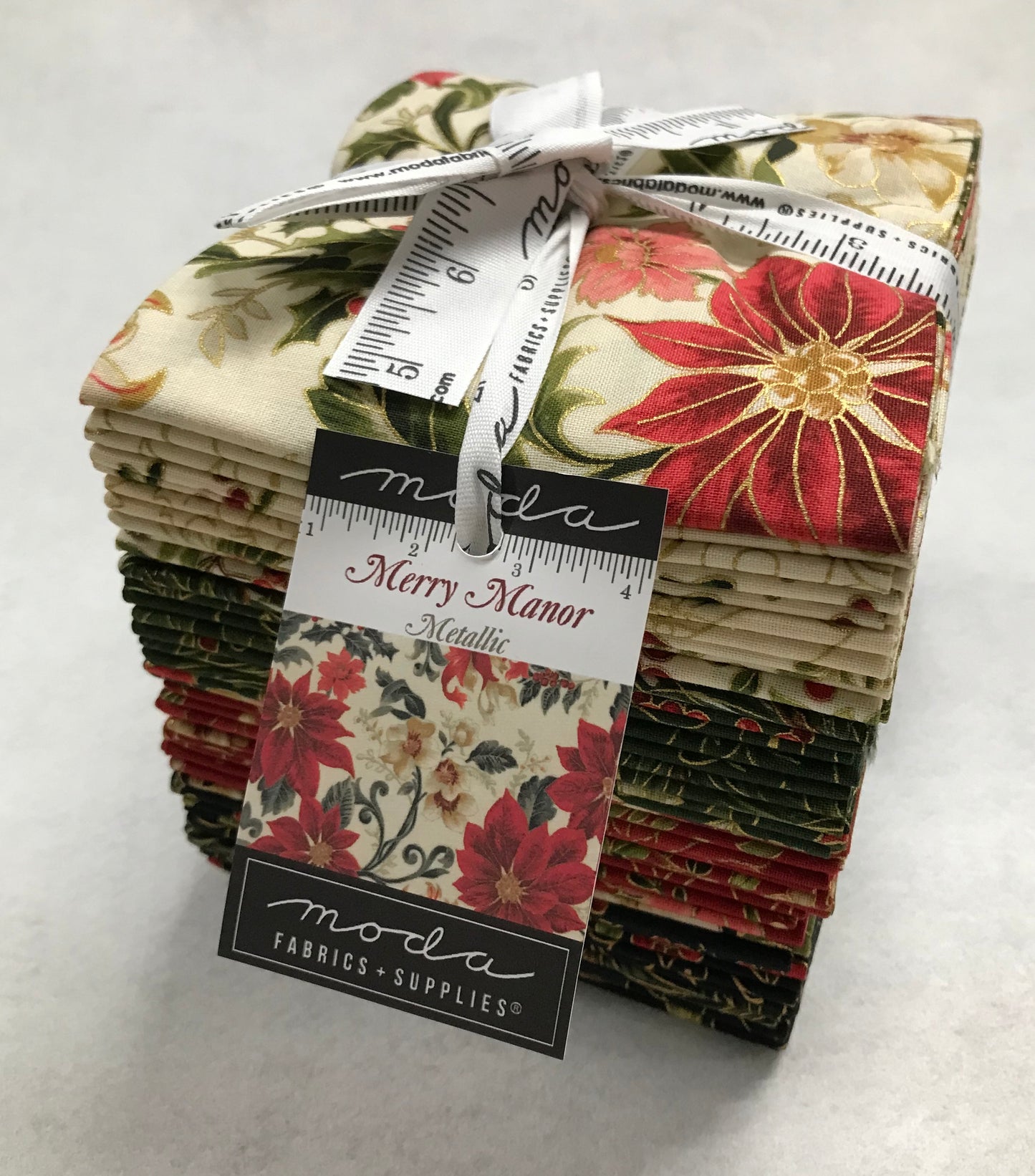 Merry Manor Metallic Fat Quarter Bundle -by Moda