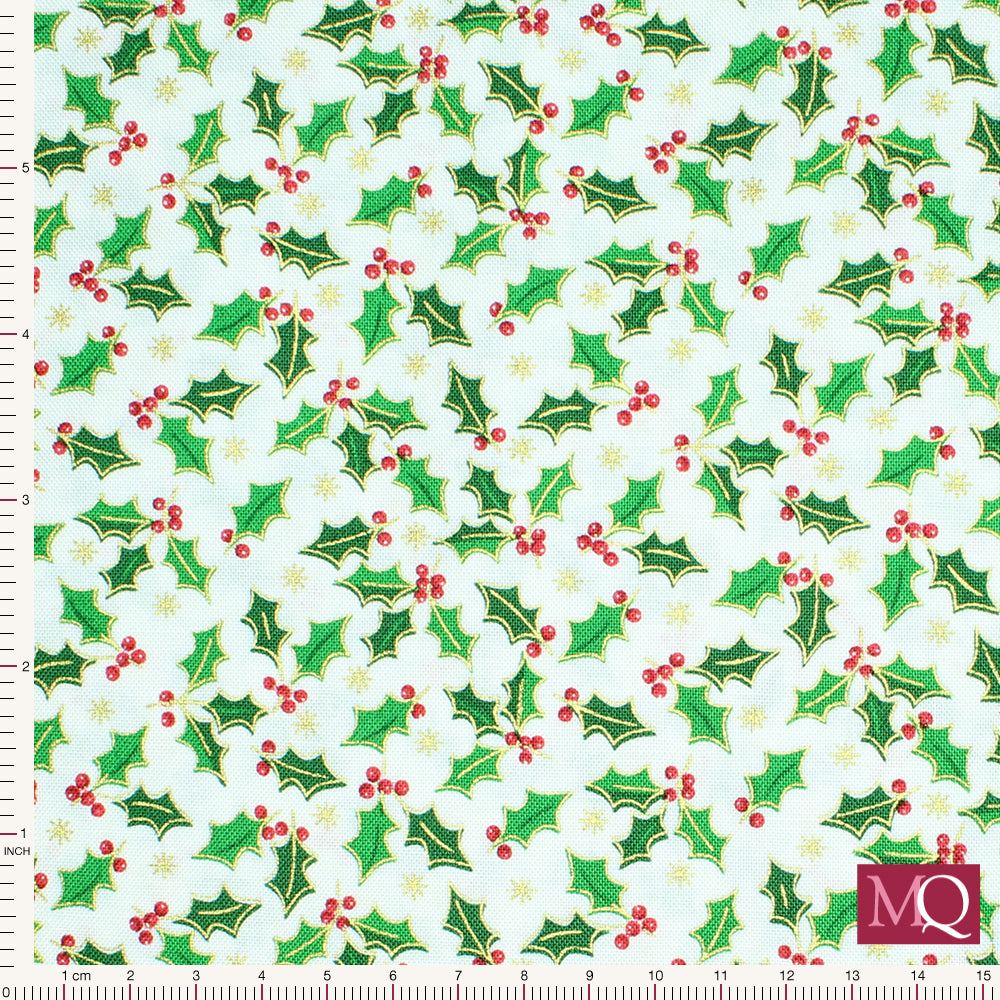 Santa Holly by Makower - White 2584/W
