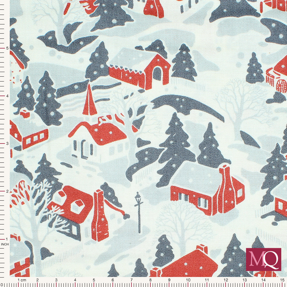 Retro HoHo Winter Village by Makower - 2/574C