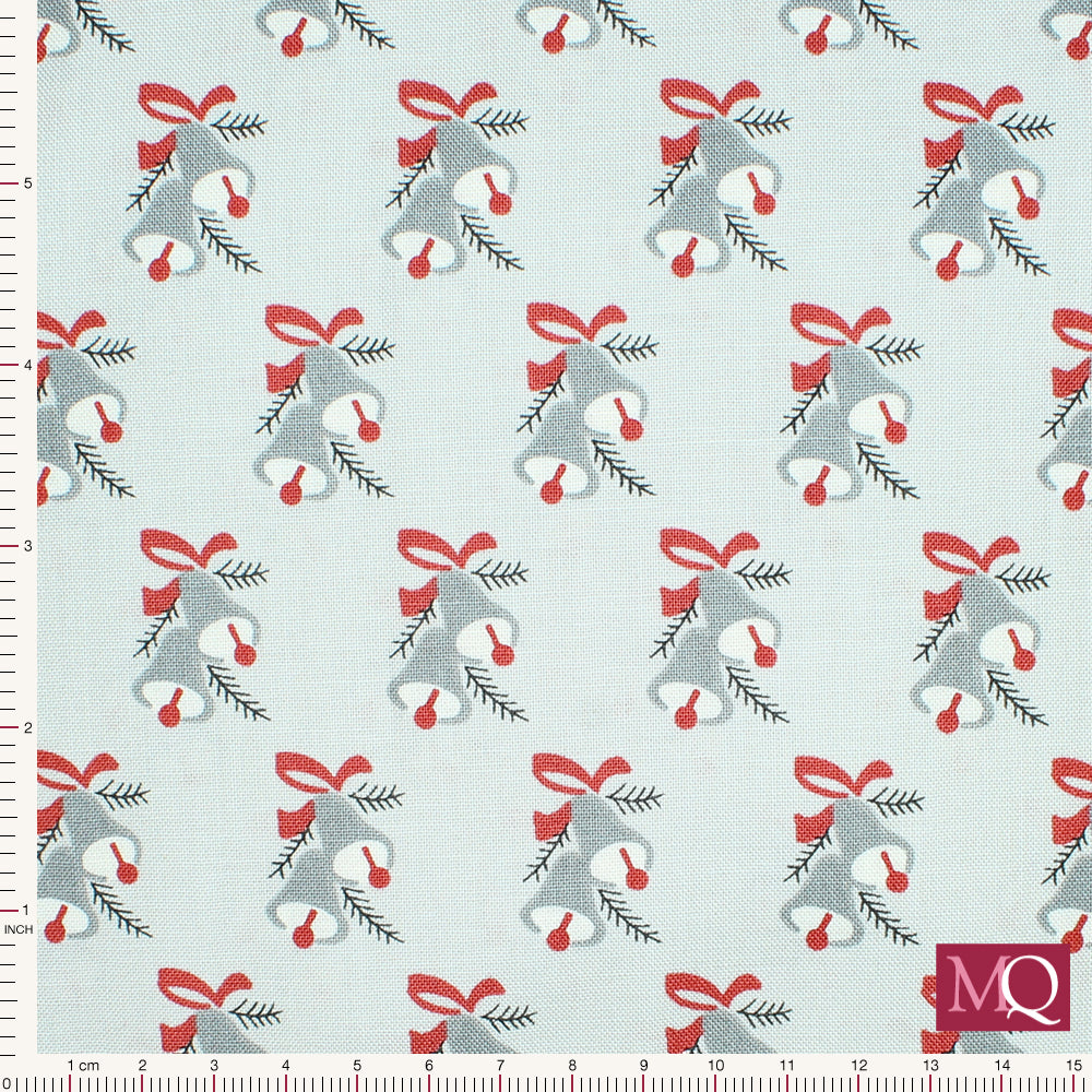 Retro HoHo Bells by Makower - Ice 2/578C