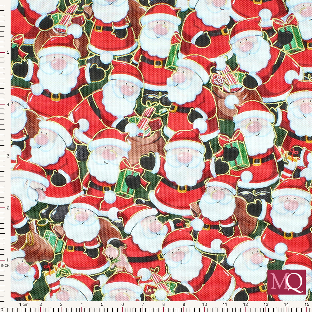 Santa Crowd by Makower - 2587/1