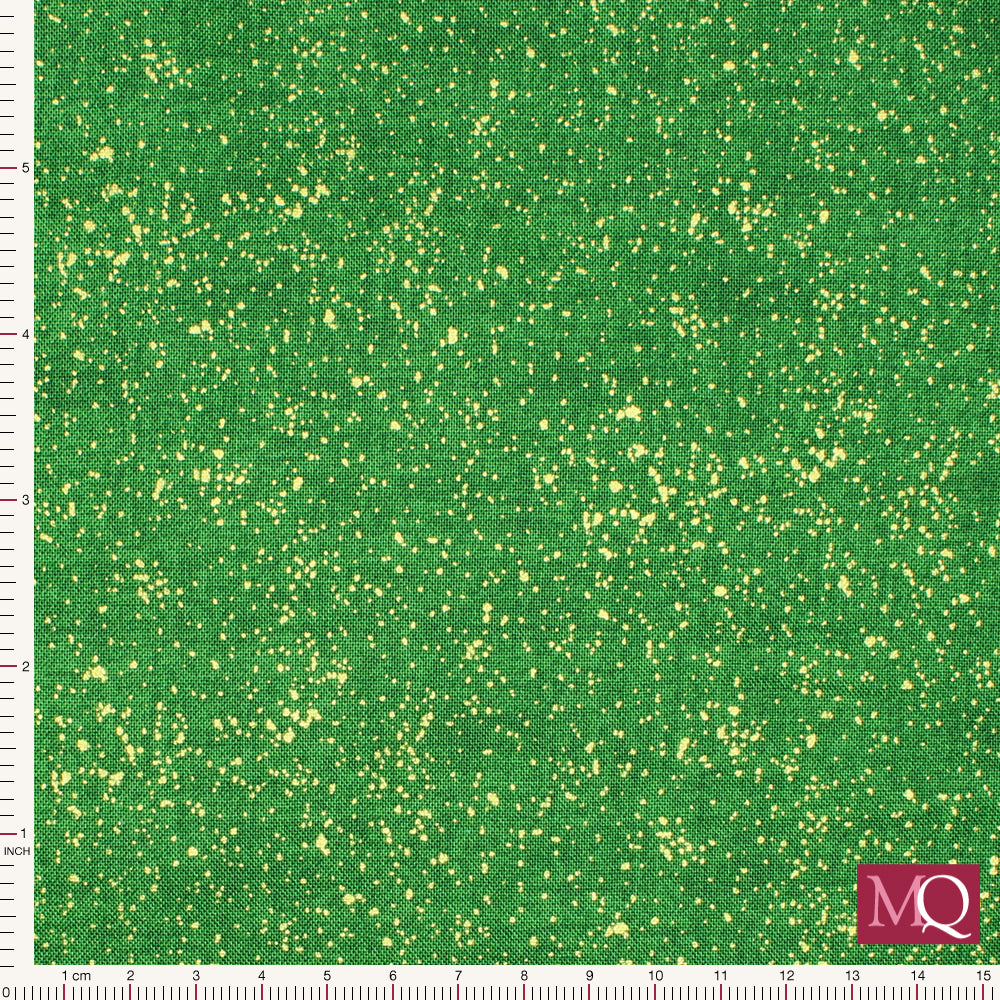 Metallic Linen Texture by Makower - Green G5
