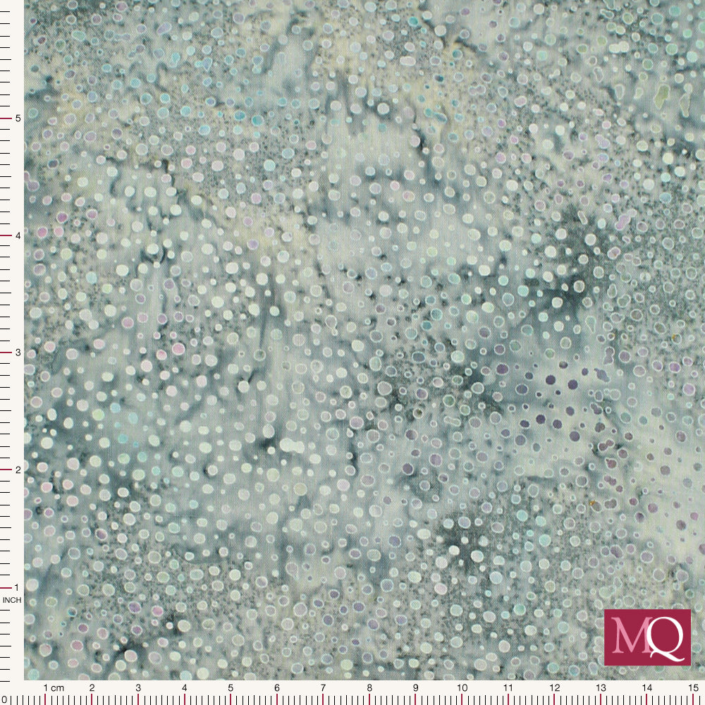 Bali Batik by Hoffman - Grey/Blue Dots