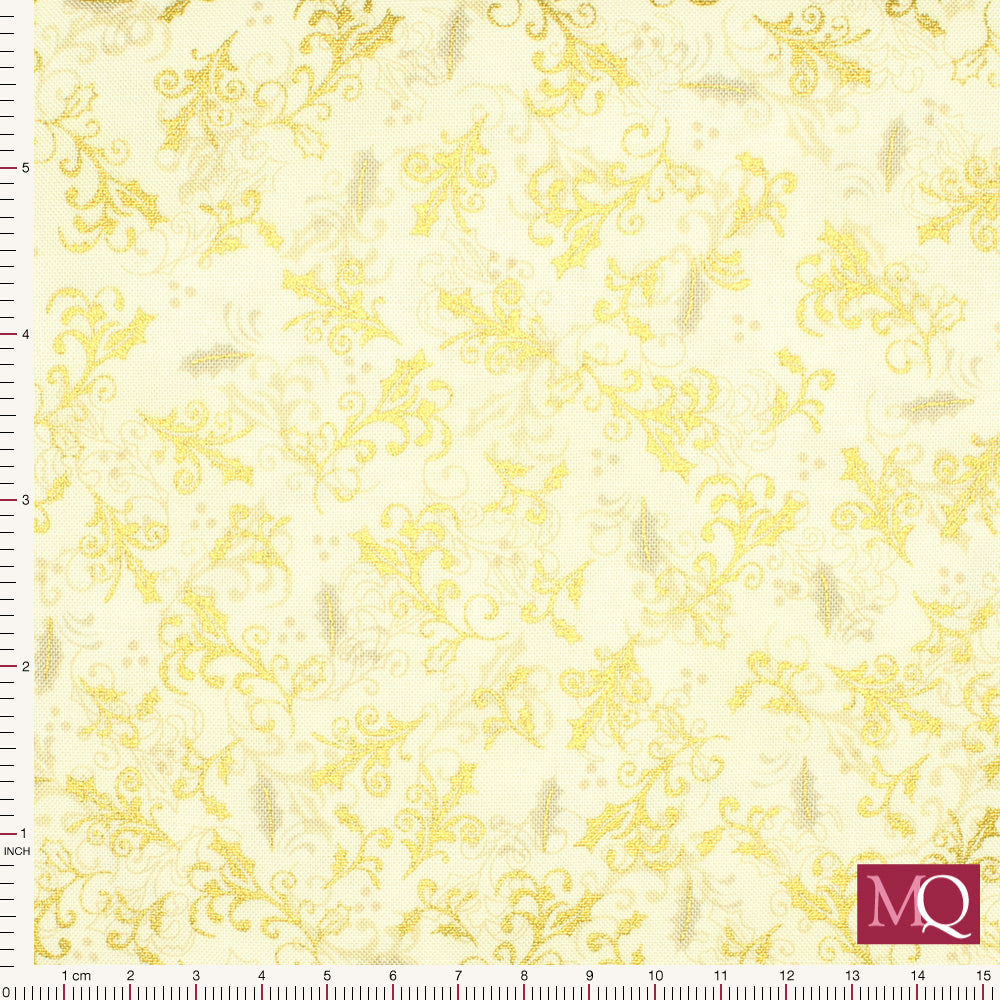 Frosty Snowflake by Stof - Gold on off white