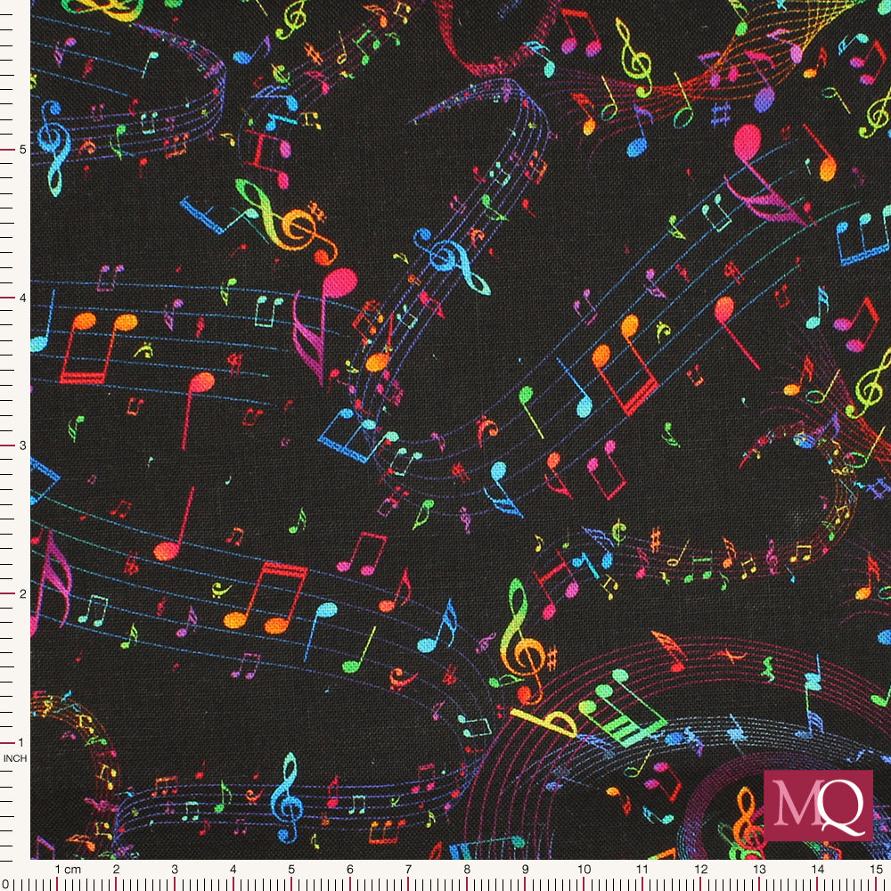Black Twisted Spiral Music Note CD2234-BLACK