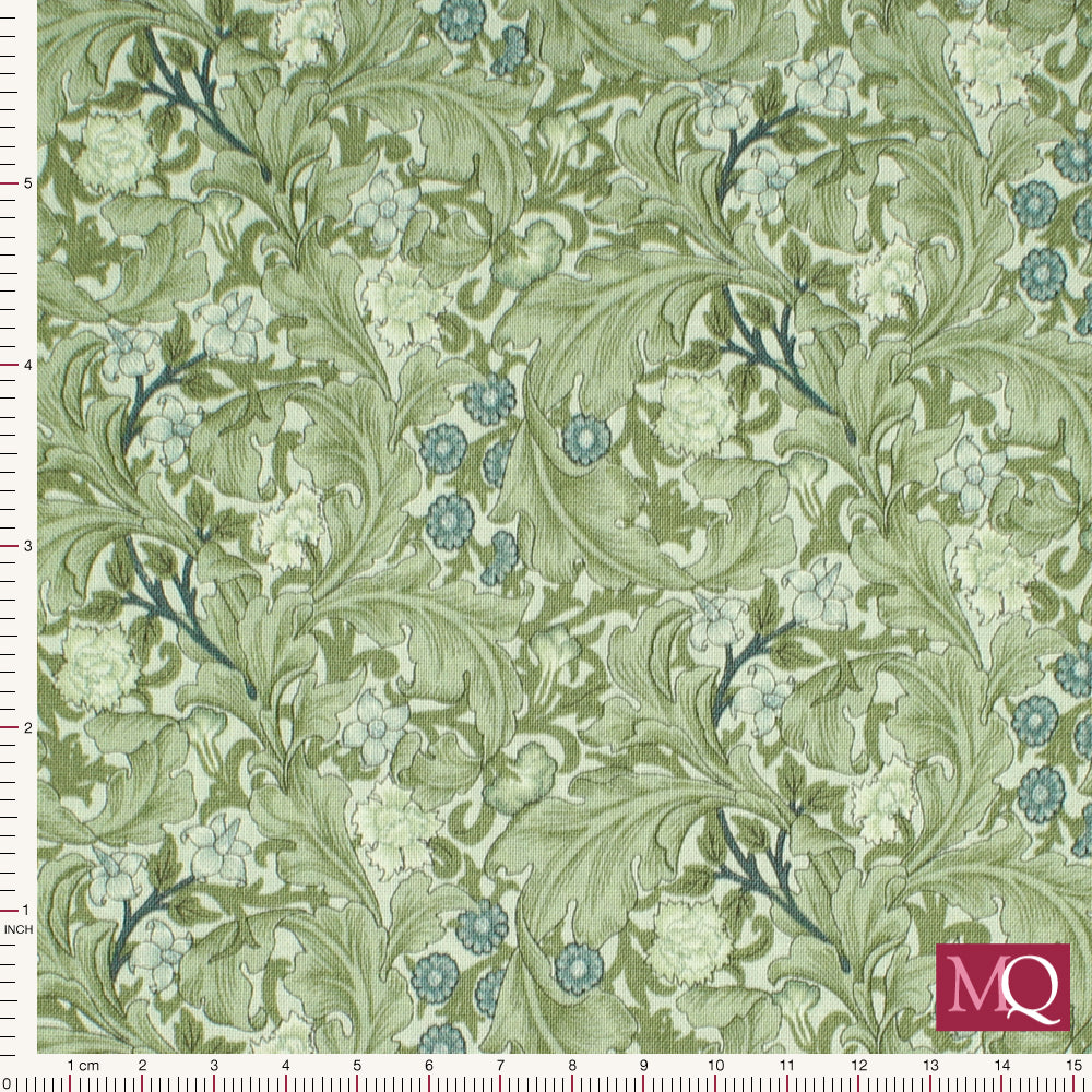 Morris Meadow by Barbara Brackman for Moda - Leicester Aquamarine 8374 16