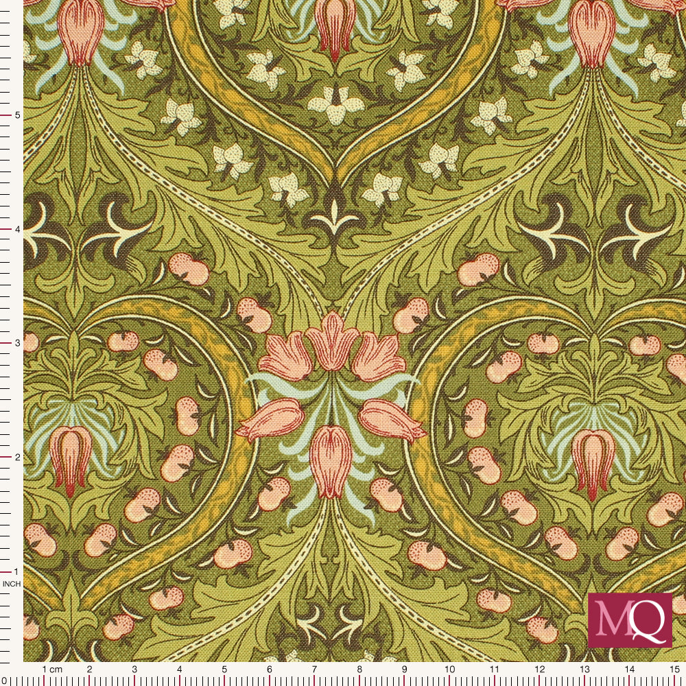 Morris Meadow by Barbara Brackman for Moda - Eden Fennel Green 8375 20