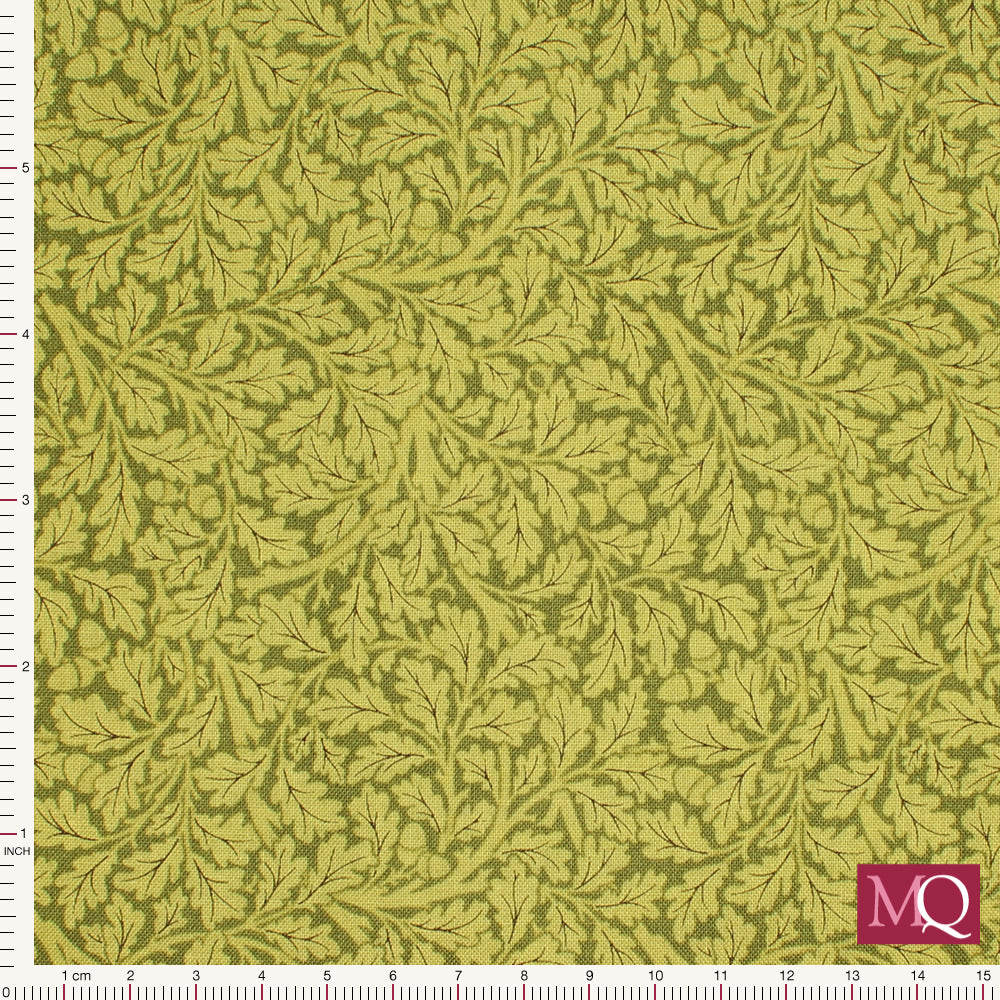 Morris Meadow by Barbara Brackman for Moda - Acorn Fennel Green 8376 20