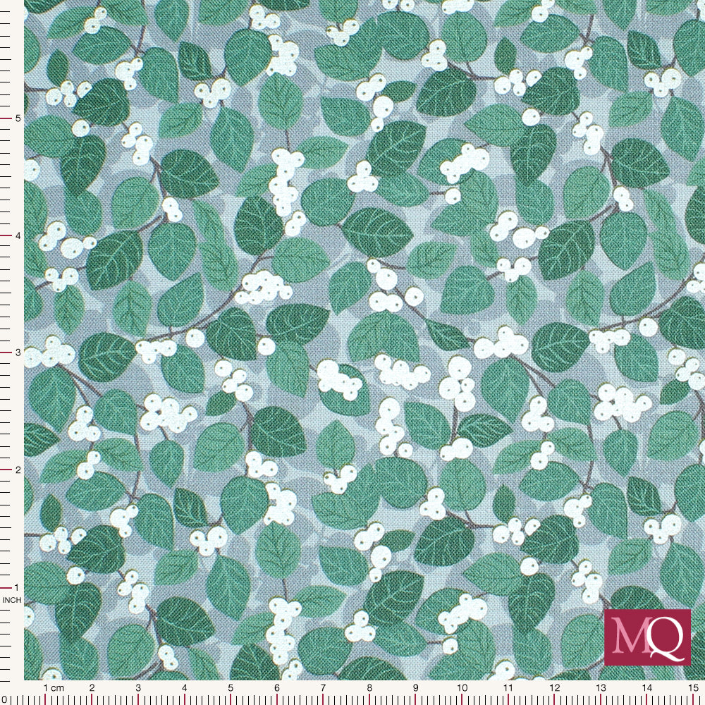 Winter Botanical - Snowberry by Lewis and Irene - Dark Silver with Pearl Reduced NOW £10m