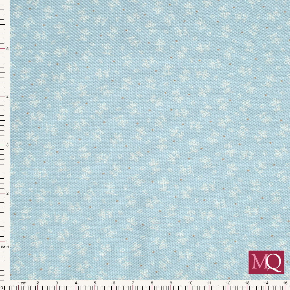 Grandma's Quilts by Lewis & Irene -Small Flowers Blue