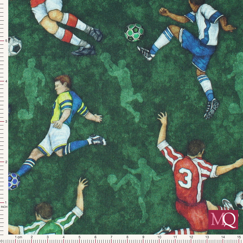 Just for Kicks by Dan Morris for QT Fabrics - Footballers