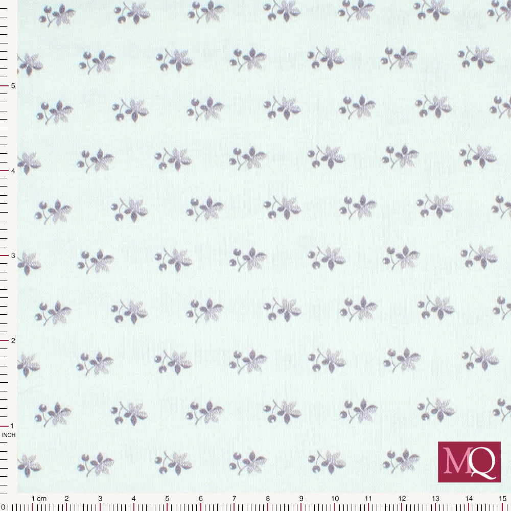 Circa Purple by RJR Fabrics - Ditsy Stem - Ivory