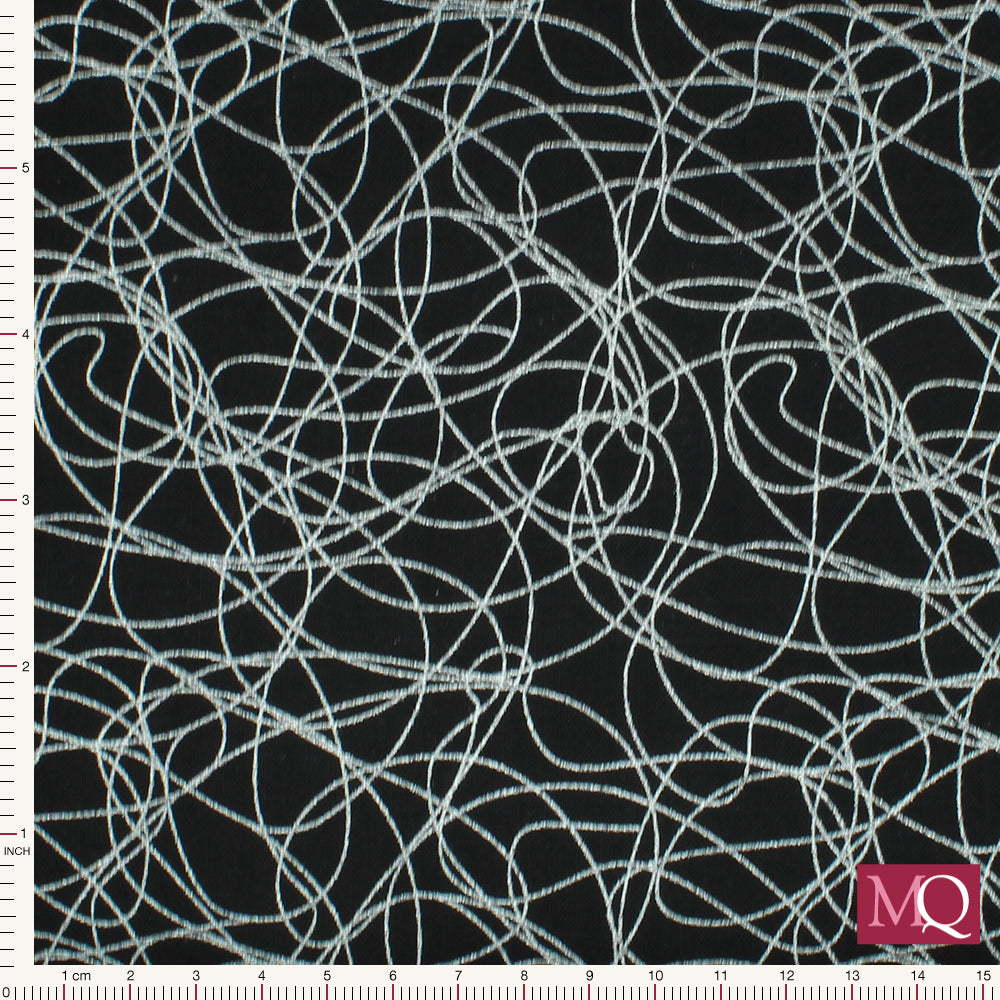 Whispers Metallic by Studio M for Moda - Black and Silver
