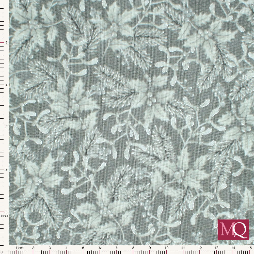 Holiday Flourish by Robert Kaufman -Festive Finery, Pewter