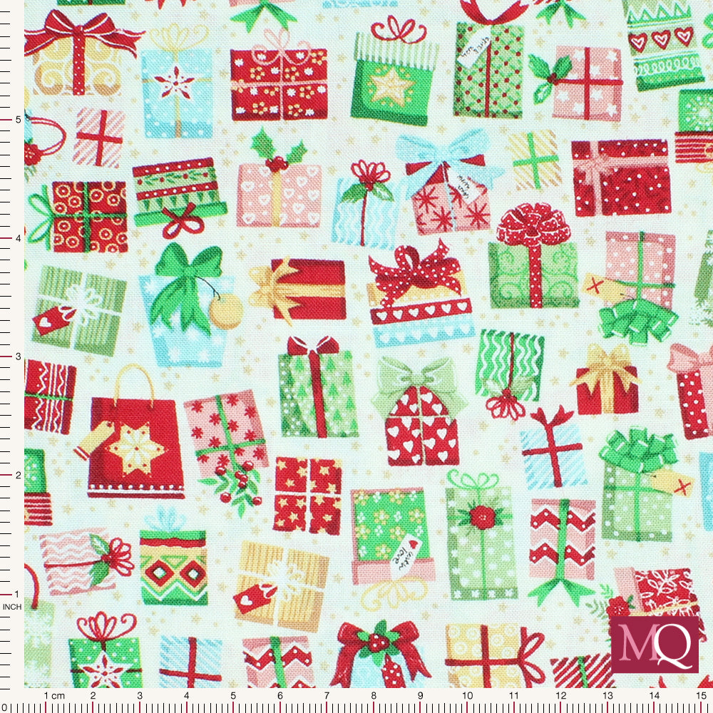 Christmas Wishes by Makower -Gifts Cream