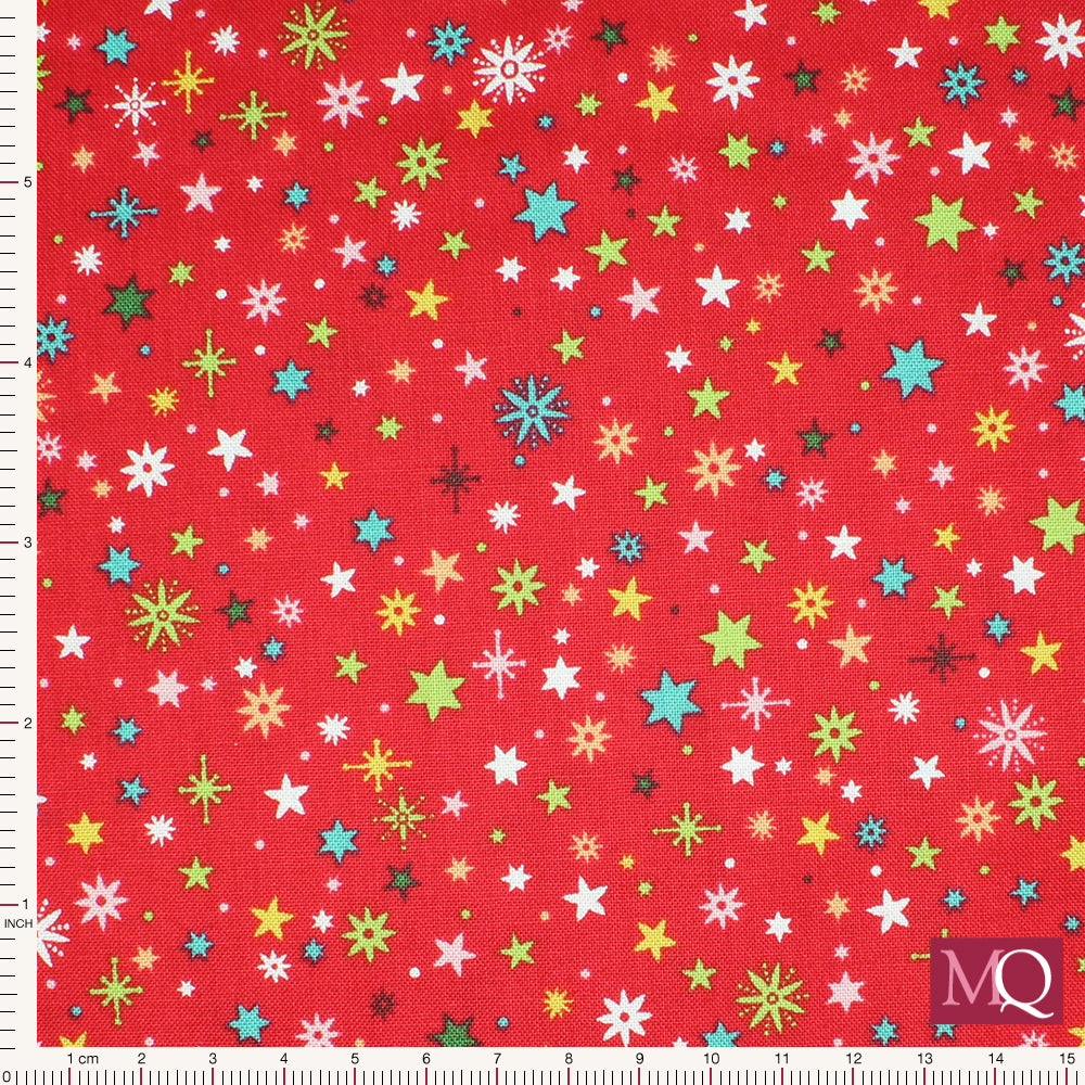 Christmas Brights by Makower -Starlight Red