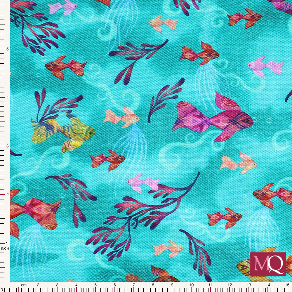 Oceanica by Christiane Marques for Robert Kaufman - Teal