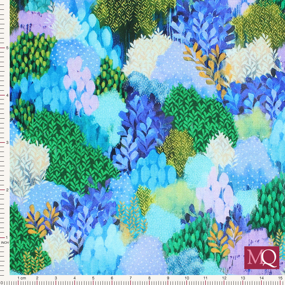 Painterly Trees- by Clair Bremner for Robert Kaufman - Lupine