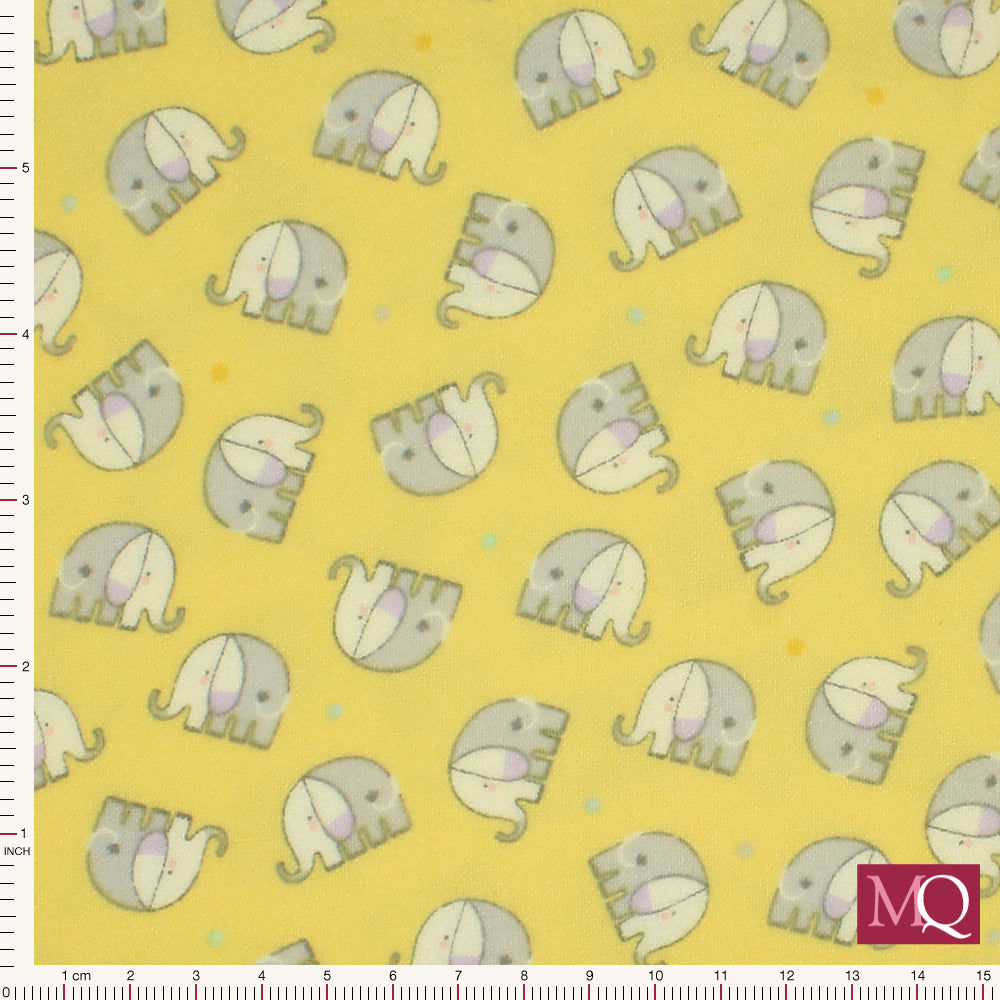 Snuggle in the Jungle by Jessica Flick for Benartex Baby Elephant Remnant
