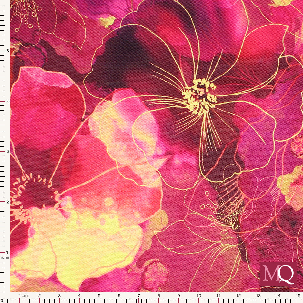 Artful Blooms by R Kaufman - Fushsia