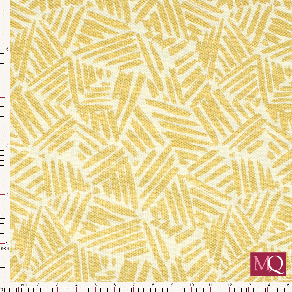 Hajime by Stuart Hillard for Lewis and Irene - Hajime Brushstrokes Dark Linen
