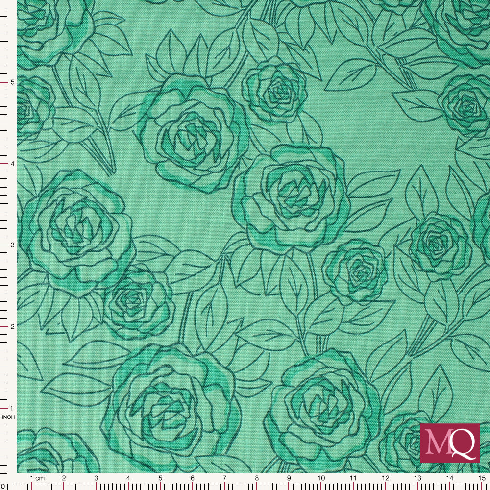 Color Me Pretty by Stephanie Organes - Rosebloom - Teal