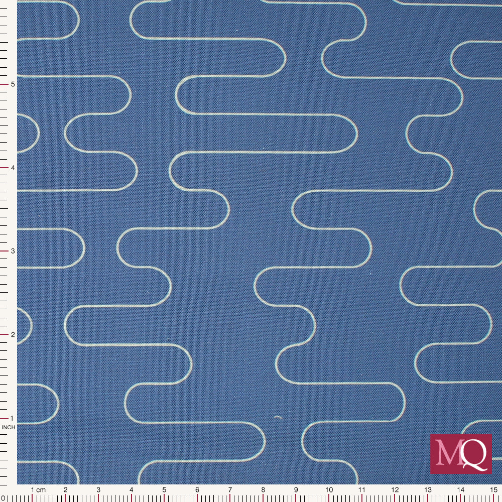 Birdie by Makower - Wobble Cloud Denim Multi Reduced NOW £10m