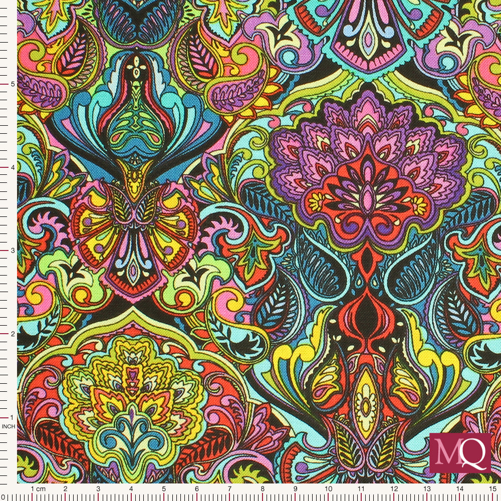 Prima Donna by Paula Nadelstern for Benartex -What If? Red Multi Multi Reduced NOW £10m