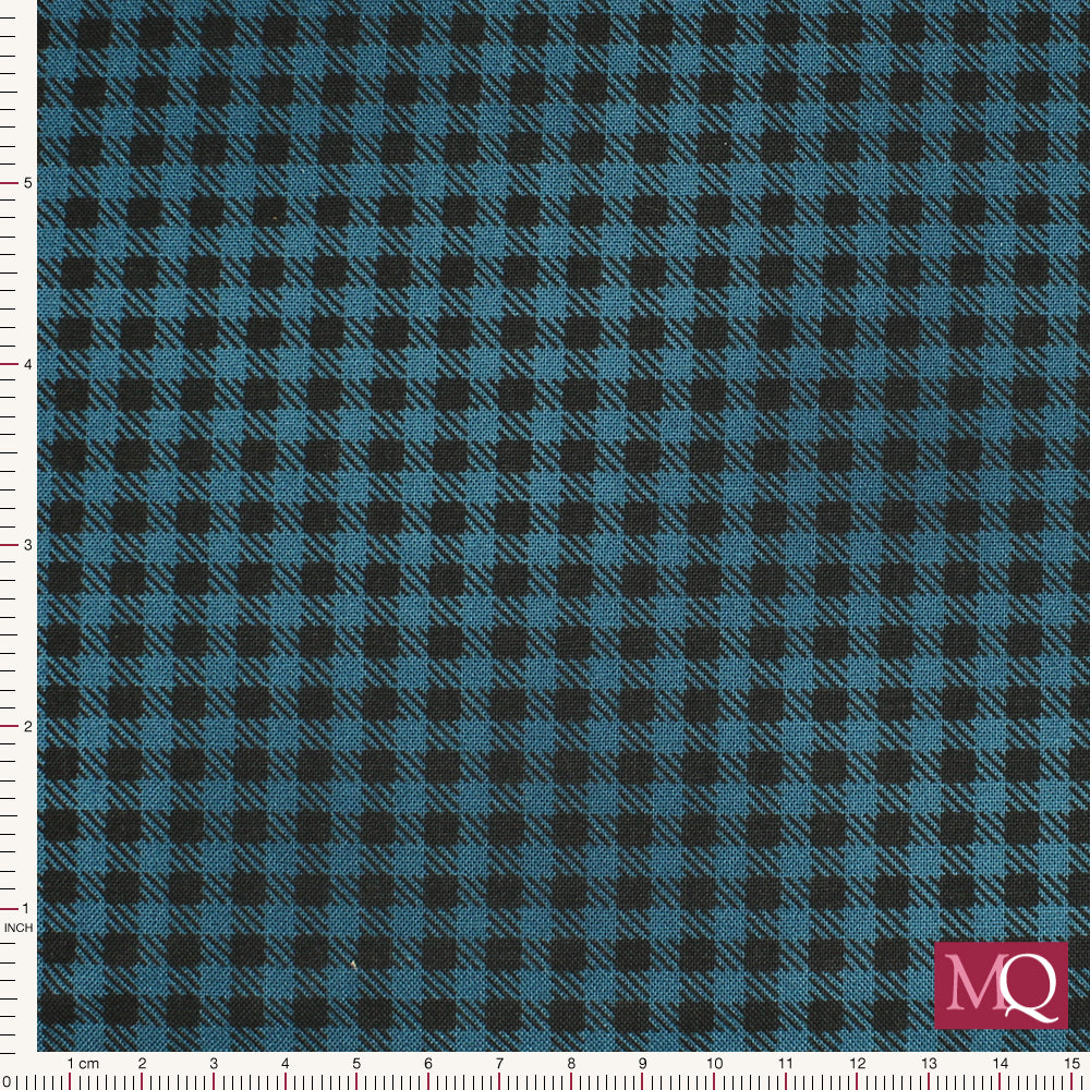 Heartland by Cheryl Haynes for Benartex - Wool Check Dark Blue Reduced NOW £10m